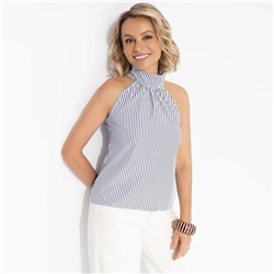 Топ с воротником-халтер, Следуй по ссылке (полоска)