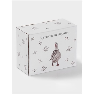 Салфетница Доляна «Гуси», доломит, 9.5×4.3×7 см, белая