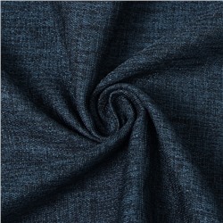 Штора блэкаут портьерная «Этель» Natural, 130×300 см, синяя, рогожка 275 г/м²