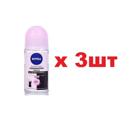 Nivea Дезодорант Шар 50мл Черное и Белое невидимый Pure жен 3шт