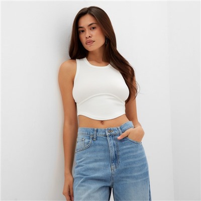 Топ в рубчик женский MIST, onesize, белый