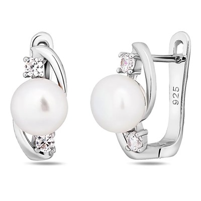 Серьги, жемчуг, BY-878