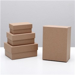 Набор коробок 4 в 1 «Крафт однотонный», 15×11×7 - 9×5×4 см