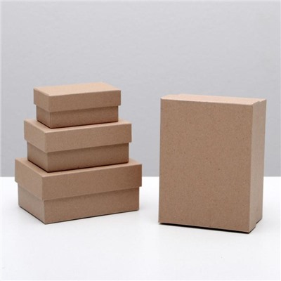 Набор коробок 4 в 1 «Крафт однотонный», 15×11×7 - 9×5×4 см
