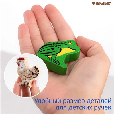 Конструктор деревянный «Первые сказки: Колобок, Курочка Ряба, Теремок», 30 деталей