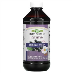 Nature's Way, Sambucus для детей, стандартизированный экстракт бузины, оригинальный сироп, 240 мл (8 жидк. унций)