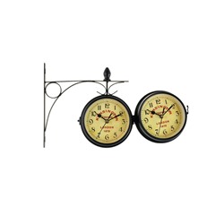 Часы настенные интерьерные Kensington station, двусторонние, на подвесе, бесшумные, плавный ход, d=12 см