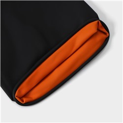 Перчатки хозяйственные плотные Доляна, размер L, резиновые, чёрные