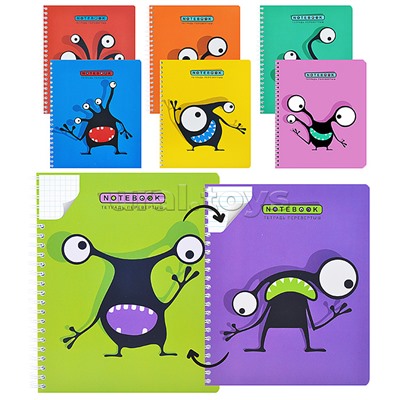 Тетрадь 96л клетка/линия А5 гребень S Перевертыш Кляксоиды