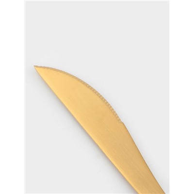 Нож столовый Magistro «Фолк», длина 22 см, нержавеющая сталь, золотистый