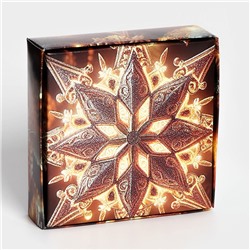 Коробка под 4 конфеты «Новогодняя звезда», 12.5×12.5×3.5