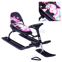 Игрушка Снегокат детский 124 "Comfort Baby Friends" (Animal Kids) со складной спинкой (Милаша(черный))