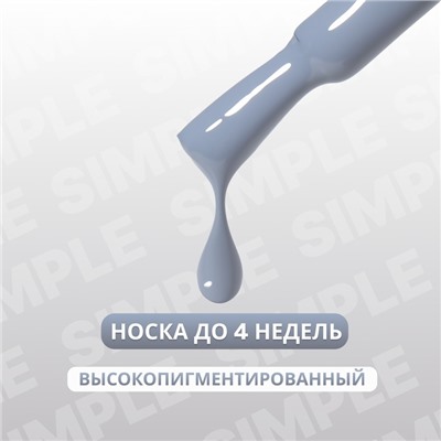 Гель лак для ногтей, однотонный, трехфазный, 10 мл, LED/UV, серый (248)