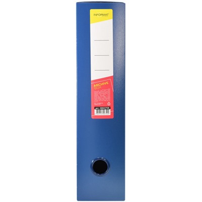 Папка-короб пластиковый на липучке 75мм синий 0,8 мм 6375В inФОРМАТ