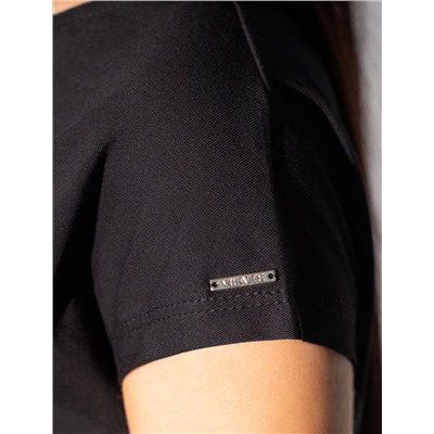 Нарядная футболка с блестящим принтом