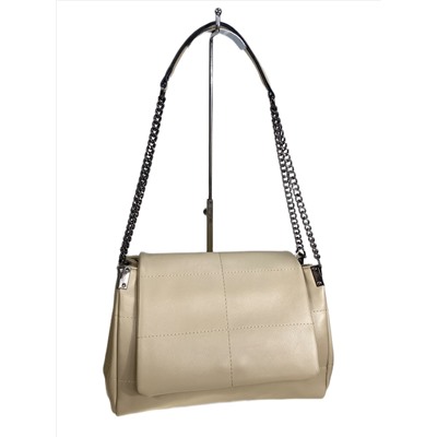 Женская сумка из искусственной кожи, цвет бежево-молочный