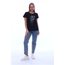 Футболка женская ФЖ058 (Черный)