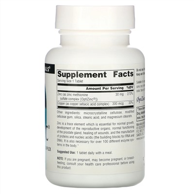 Source Naturals, OptiZinc, цинк, 240 таблеток