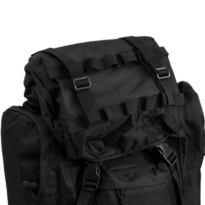 Рюкзак туристический Adventure, 70 л, с карманами, чёрный