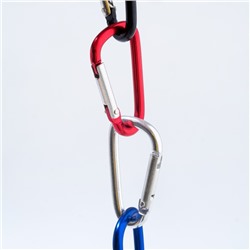 Набор карабинов металлических, туристических 4 см, 10 шт.