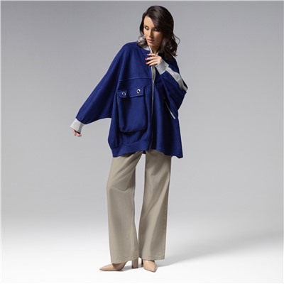 Бомбер объемного кроя с карманами, Стильное вложение (oversize, L-XL)