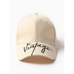 Кепка MINAKU «Винтаж», бежевая, размер 56-58