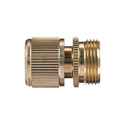 Коннектор, 3/4" (19 мм), быстросъёмное соединение, наружная резьба, латунь, Greengo