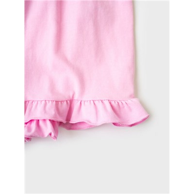 Комплект трикотажный для девочек: фуфайка (футболка), шорты