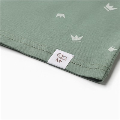 Лонгслив детский MINAKU, рост 68-74 см, оливковый