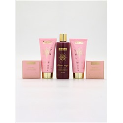 Подарочный набор новогодний, гель для душа, лосьон, пена, соль для ванны 2 шт., бомбочка, URAL LAB