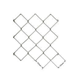 Металлическая сетка - рабица ячейка, без покрытия, 50×50 мм, толщина, 1.6 мм, размер рулона 2×10 м