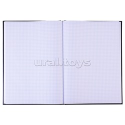 Книга учета A4 144 л в клетку, офсет 60 г/м², 92% белизна, твердая обложка из бумвинила, тиснение фольгой