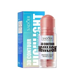 SADOER  ​Хайлайтер-стик для сияющего покрытия 3D Contour Highlighter,  тон 02