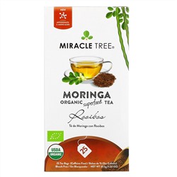 Miracle Tree, Moringa Organic Superfood Tea, Rooibos, Caffeine Free, 25 Tea Bags, 1.32 oz (37.5 g)