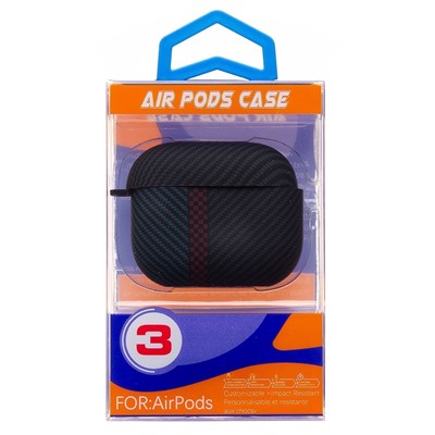 Чехол Luxo Creative для "Apple AirPods (3-го поколения)" (120) (black/blue) (231015)