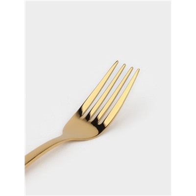 Вилка столовая Magistro Kolos min, длина 20 см, толщина 2.2 мм, нержавеющая сталь, золотистая