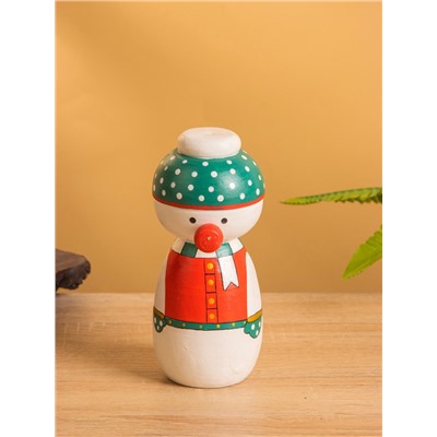 Японская кукла кокеши «Снеговичок», 7×7.5×15 см