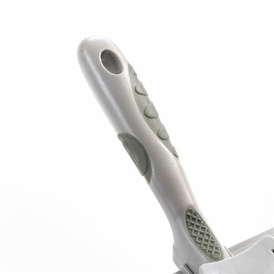 Пуходёрка увеличенная, 10.5×16.5 см, с самоочисткой, без капель, пластик, серая