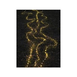 Гирлянда «Нить» 10 м роса, IP20, серебристая нить, 100 LED, свечение тёплое белое, 12 В