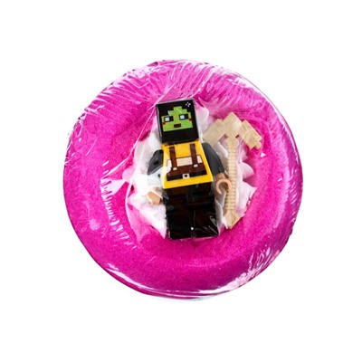 Бомбочка для ванн CUBEHERO розовая, 210 г МИКС