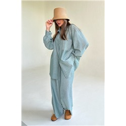 Костюм женский  SET065/12/Зеленый, белый