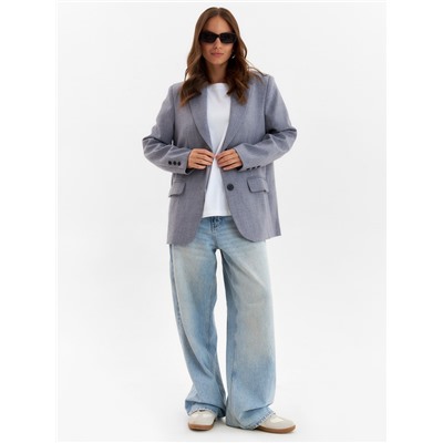 Пиджак женский с разрезом на спине MIST, размер 48-50, серый