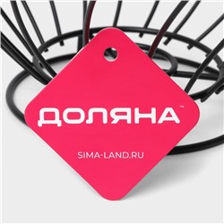 Фруктовница Доляна, 24.5×24.5×11 см, чёрная