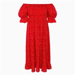 Платье миди женское MINAKU: Enjoy, красное, размер 42