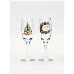 Бокалы для шампанского новогодние «Новый год», 2 шт. по 170 мл