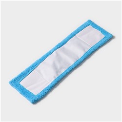 Насадка для плоской швабры «Доляна», 40×10 см, микрофибра, 60 г, голубая