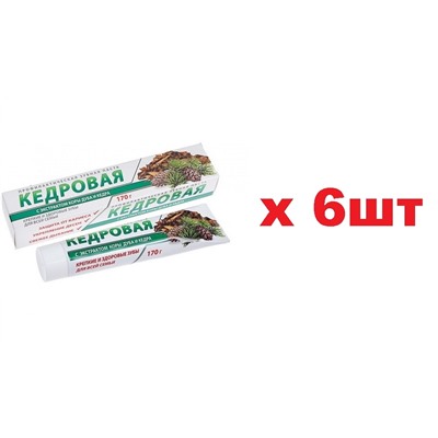 Зубная паста Кедровая туба 170г в пенале 6шт