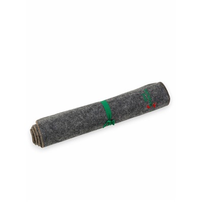 Коврик - лежак для бани и сауны с вышивкой «Банный рай», 180×60 см, экофетр, войлок, тёмный, «Добропаровъ»