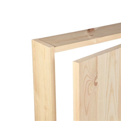 Дверь для бани и сауны, 180×80 см по коробке, сосна, на клиньях, массив, «Добропаровъ»