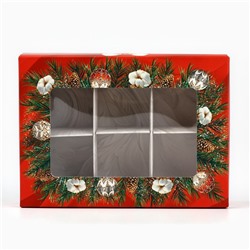 Коробка складная под 6 конфет новогодняя «Снежная сказка», 13.5×9.5×3.5 см